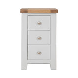 Melbourne French Grey Bedroom 3 Drawer Bedside Cabinet