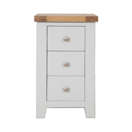 Melbourne French Grey Bedroom 3 Drawer Bedside Cabinet