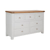 Melbourne French Grey Bedroom 7 Drawer Wide Chest