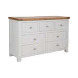 Melbourne French Grey Bedroom 7 Drawer Wide Chest