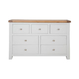 Melbourne French Grey Bedroom 7 Drawer Wide Chest