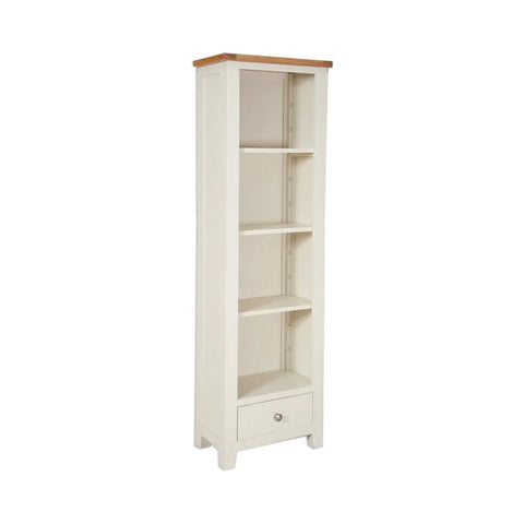 Melbourne Ivory Slim Bookcase