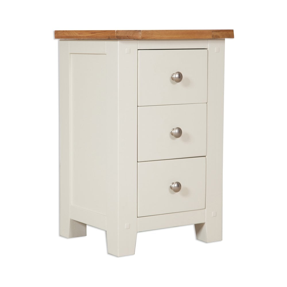 Melbourne Ivory Bedroom  3 Drawer Bedside Cabinet