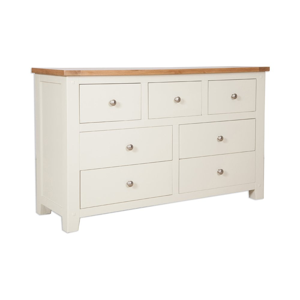 Melbourne Ivory Bedroom  7 Drawer Wide Chest
