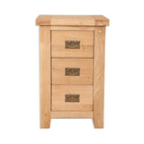 Melbourne Natural Bedroom 3 Drawer Bedside Cabinet