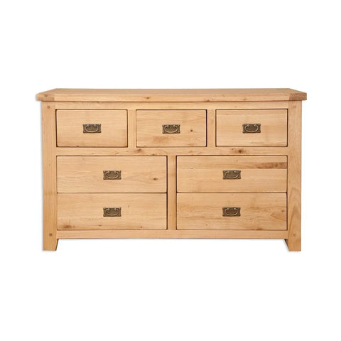 Melbourne Natural Bedroom 7 Drawer Wide Chest