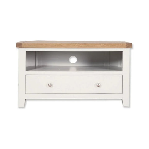 Melbourne White Corner Tv Cabinet