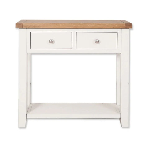 Melbourne White 2 Drawer Console Table