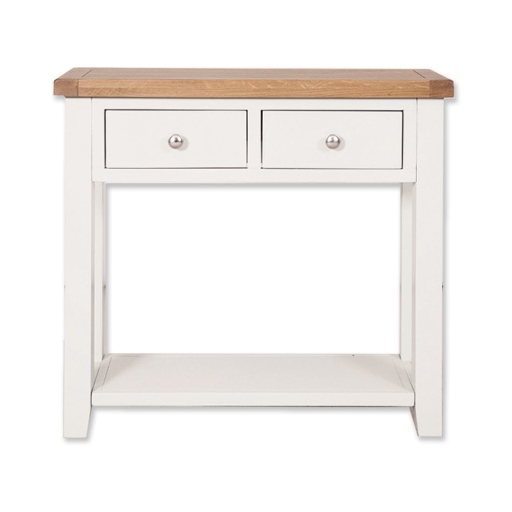 Melbourne White 2 Drawer Console Table