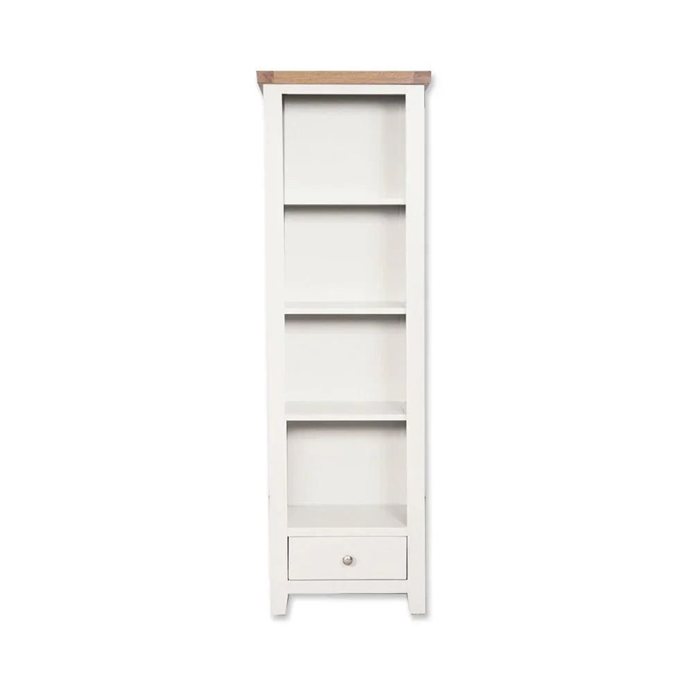 Melbourne White Slim Bookcase