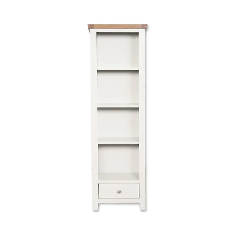 Melbourne White Slim Bookcase