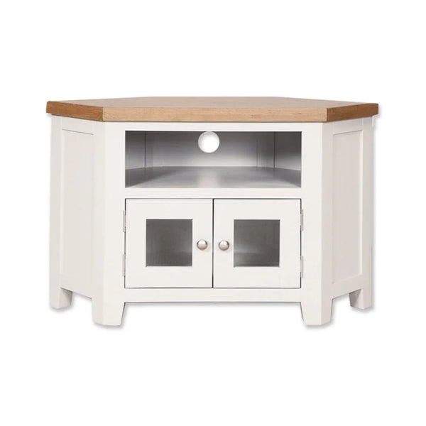 Melbourne White Glazed Tv Cabinet