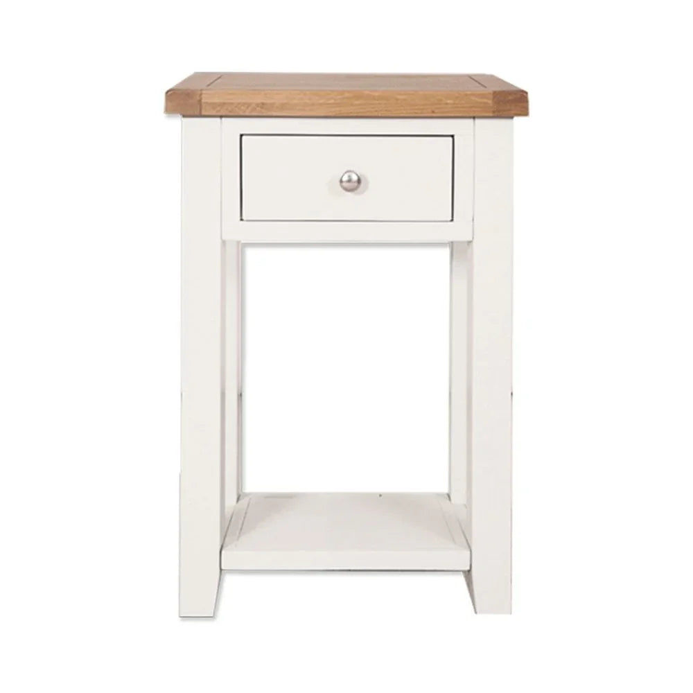 Melbourne White 1 Drawer Console Table