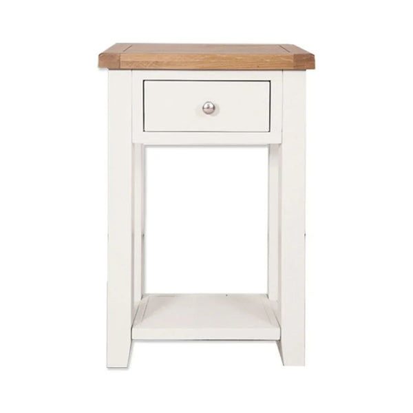 Melbourne White 1 Drawer Console Table