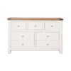 Melbourne White Bedroom 7 Drawer Wide Chest