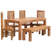 Toko Light Mango Dining Set With Wooden Chairs