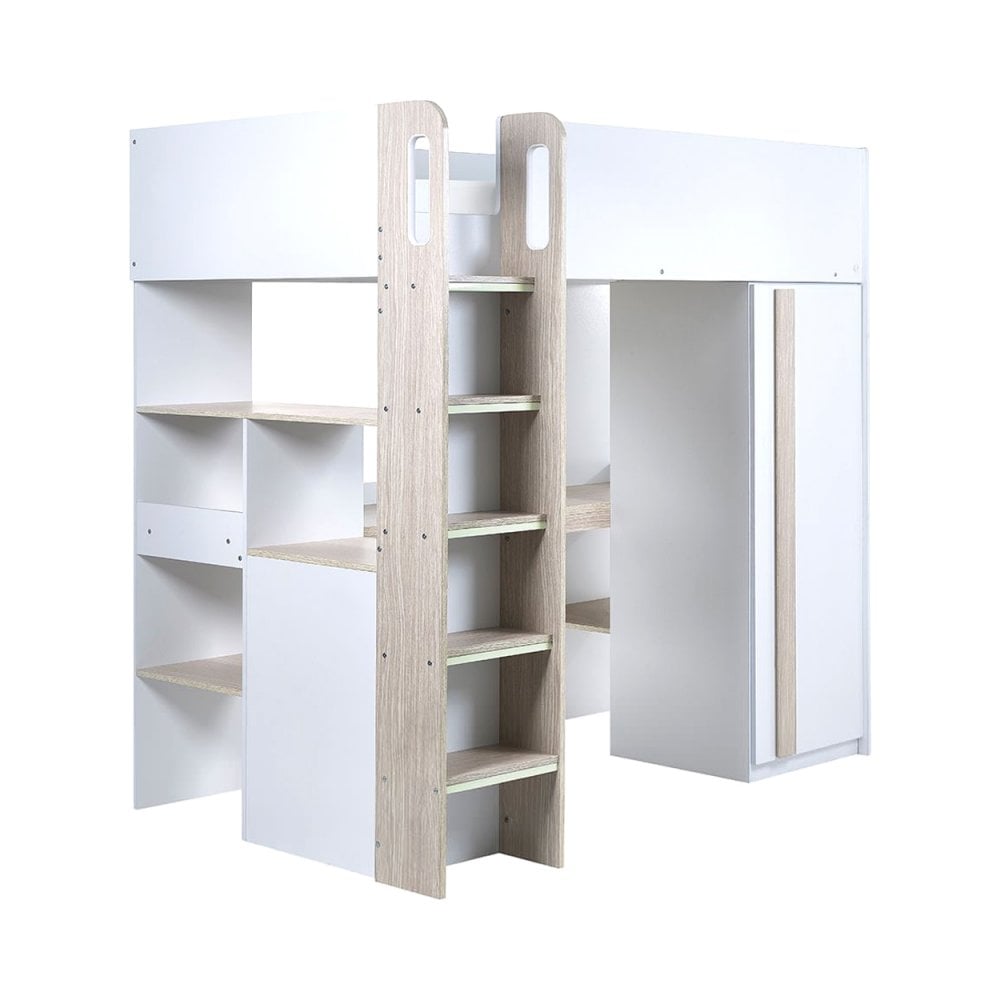Ocean Highsleeper Pale Wood & White