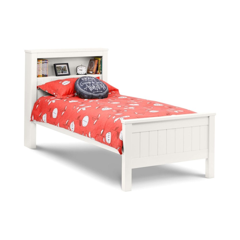Maine Bookcase Bed 90cm - Surf White