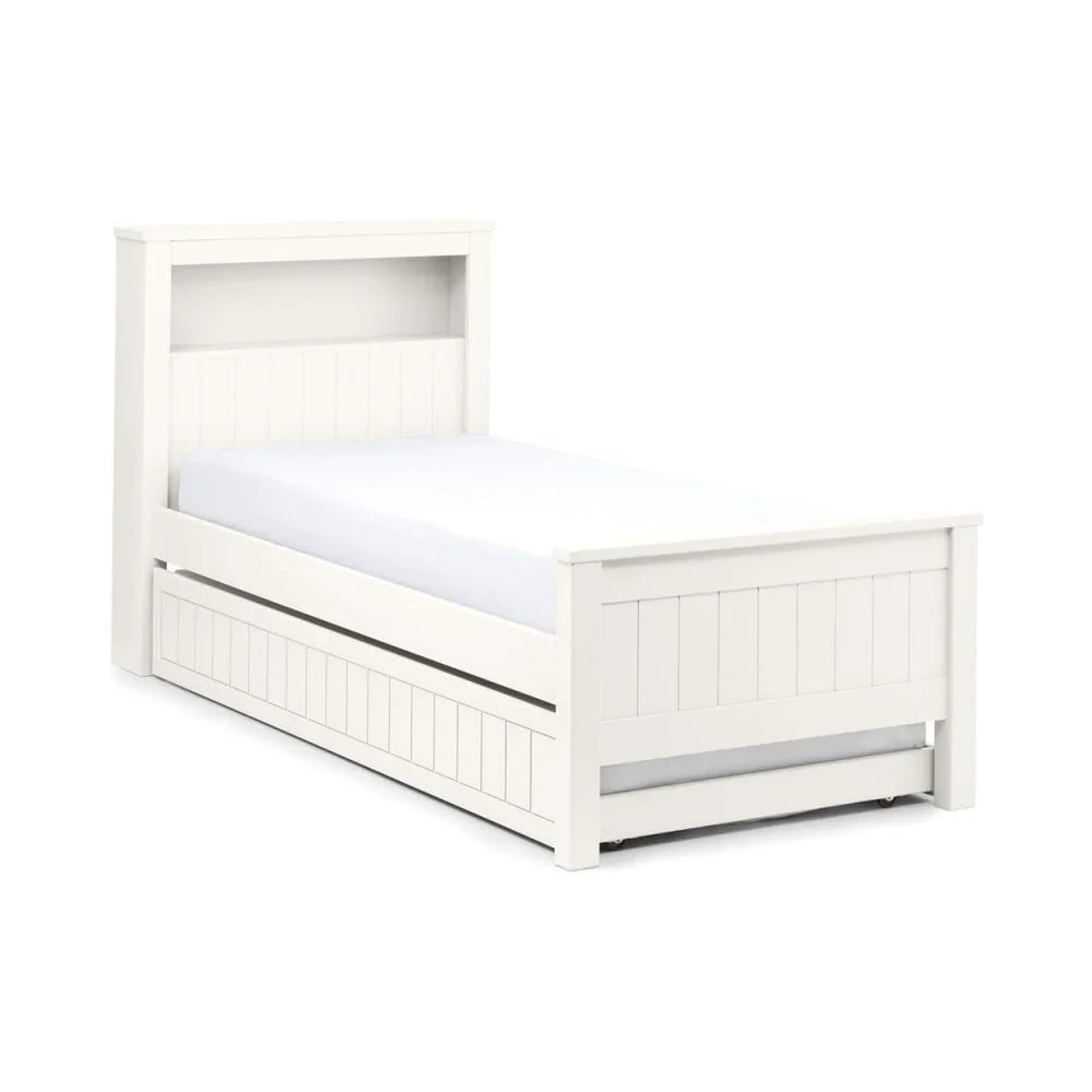 Maine Bookcase Bed 90cm - Surf White