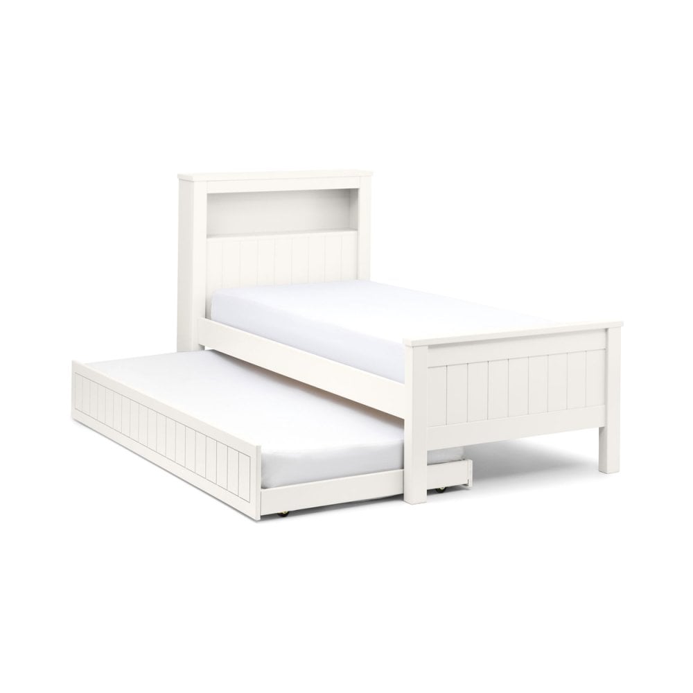 Maine Bookcase Bed 90cm - Surf White