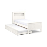 Maine Bookcase Bed 90cm - Surf White