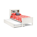 Maine Bookcase Bed 90cm - Surf White