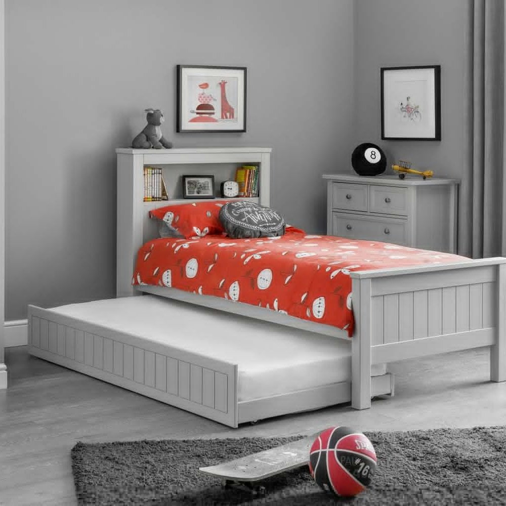 Maine Bookcase Bed 90cm - Dove Grey
