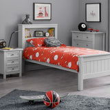 Maine Bookcase Bed 90cm - Dove Grey