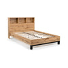 Bali Bookcase Headboard Bed 90cm - Light Oak