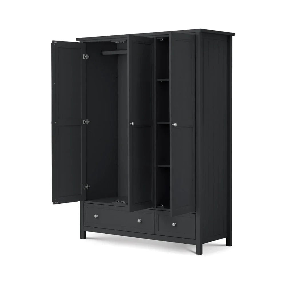 Maine 3 Door Combination Wardrobe - Anthracite