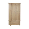 Memphis Limed Oak 2 Door 1 Drawer Wardrobe