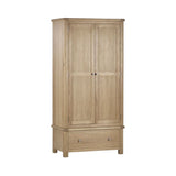 Memphis Limed Oak 2 Door 1 Drawer Wardrobe