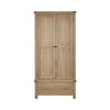 Memphis Limed Oak 2 Door 1 Drawer Wardrobe