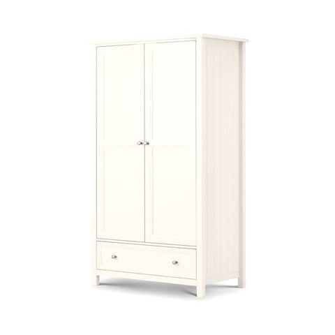 Maine 2 Door Combination Wardrobe - Surf White