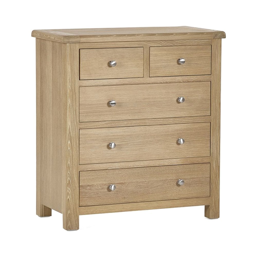Memphis Limed Oak 3 + 2 Drawer Chest