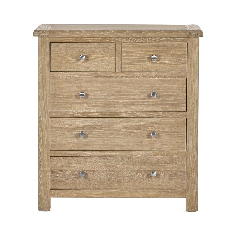 Memphis Limed Oak 3 + 2 Drawer Chest