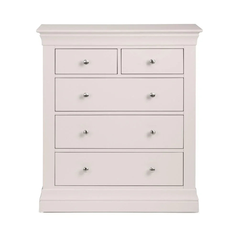 Clermont 3+2 Drawer Chest - Light Grey