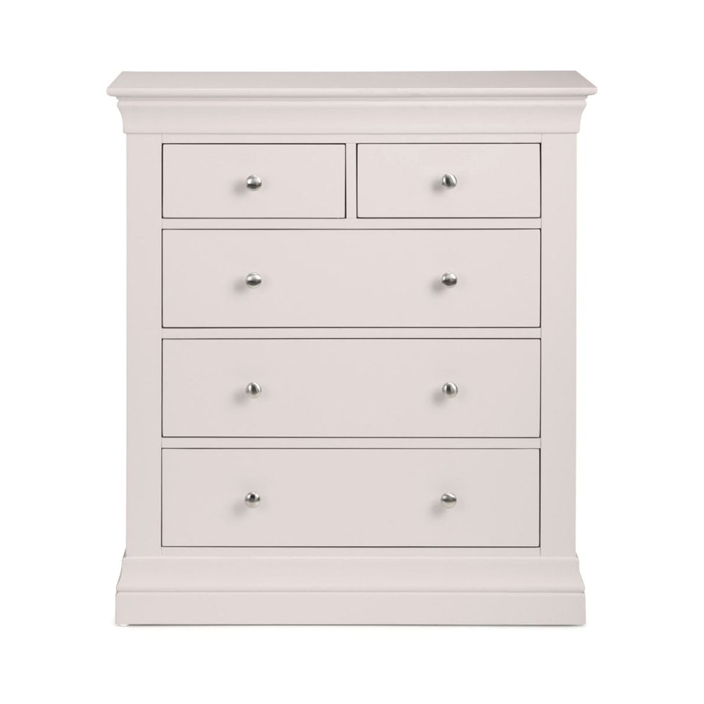 Clermont 3+2 Drawer Chest - Light Grey