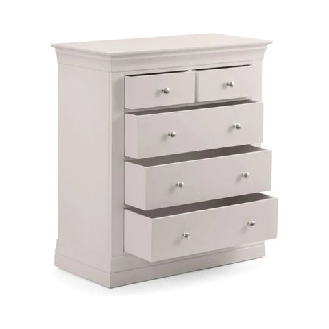 Clermont 3+2 Drawer Chest - Light Grey