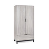 Bali 2 Door 1 Drawer Wardrobe - Grey Oak