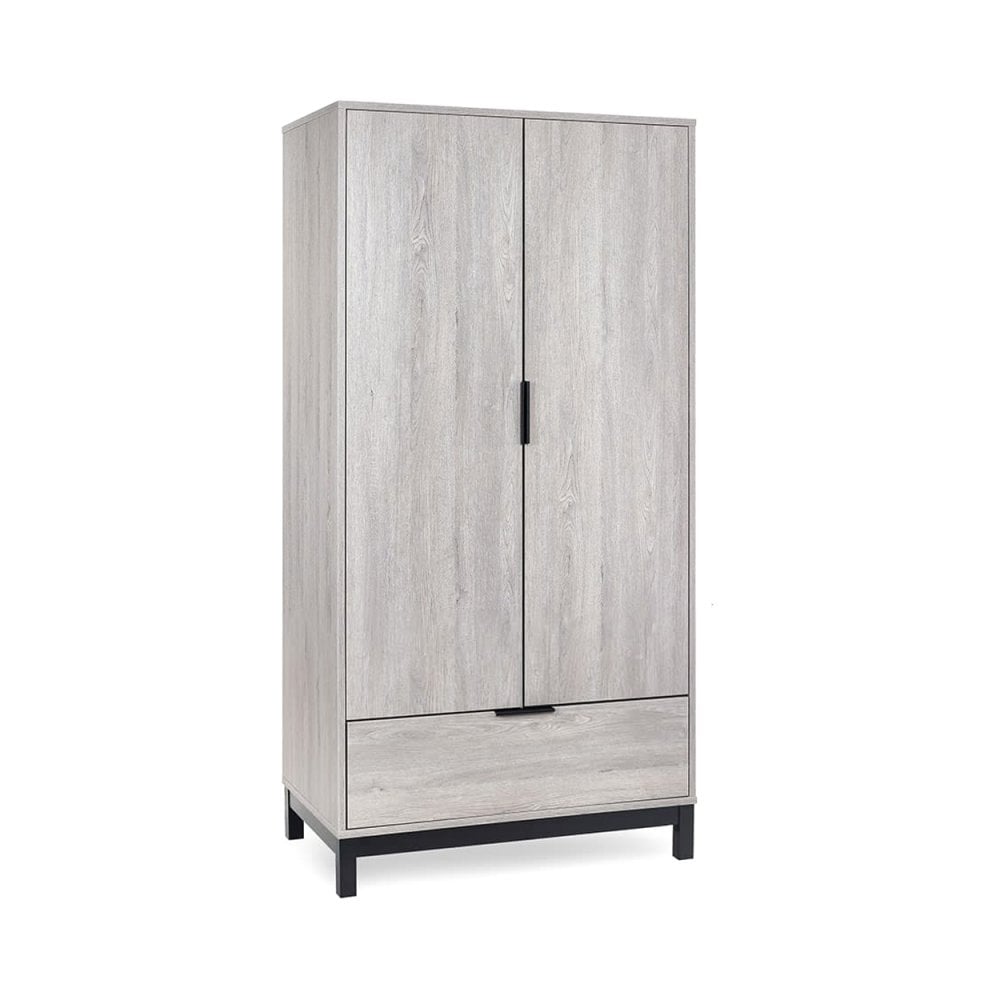 Bali 2 Door 1 Drawer Wardrobe - Grey Oak