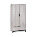 Bali 2 Door 1 Drawer Wardrobe - Grey Oak