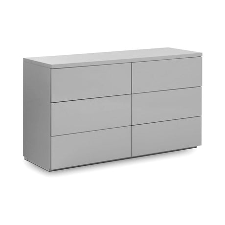 Monaco 6 Drw Wide Chest - Grey Gloss