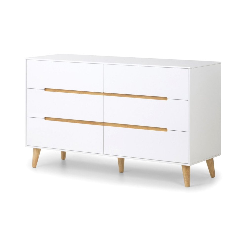 Alicia 6 Drawer Wide Chest White