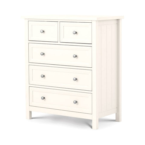 Maine 3 + 2 Drawer Chest - Surf White