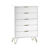 Murano 5 Drawer Chest - Matt White