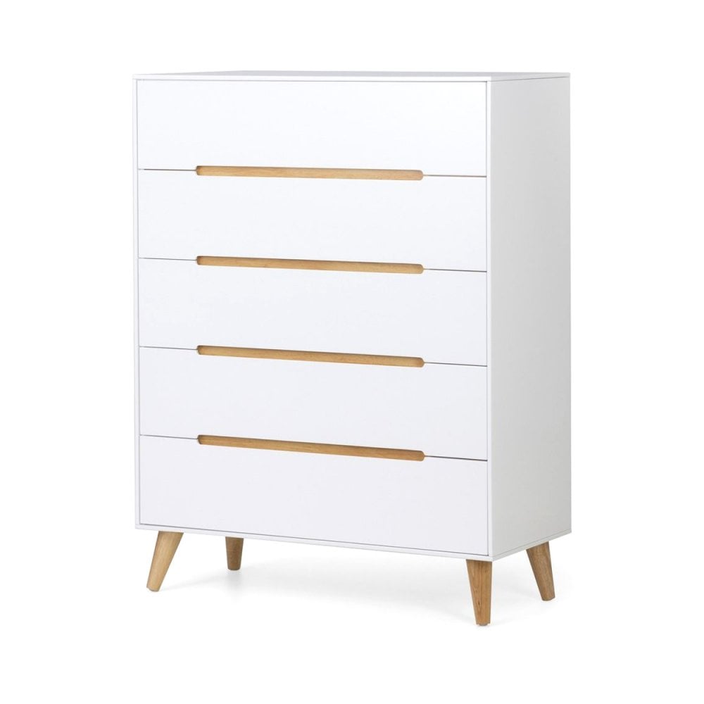 Alicia 5 Drawer Chest White