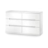 Manhattan 6 Drawer Wide Chest - White