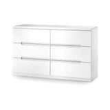 Manhattan 6 Drawer Wide Chest - White