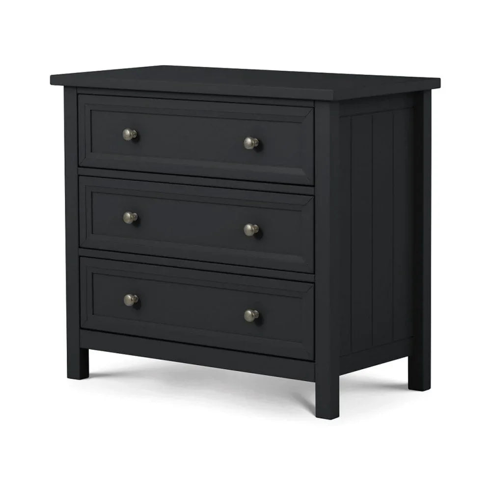 Maine 3 Drawer Wide Chest - Anthracite